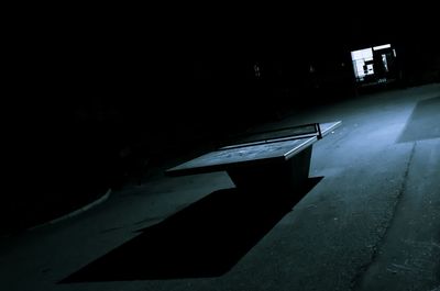 View of road at night