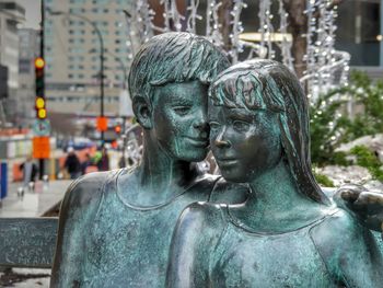 Close-up of old statue