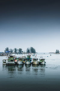 Boats in sea