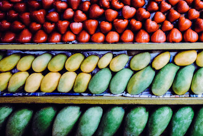 Fruits and vegetables for sale in market