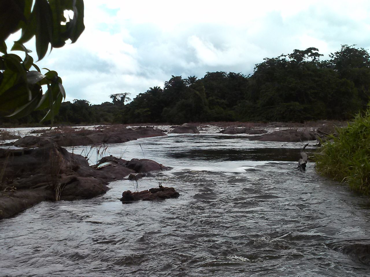 VIEW OF RIVER AGAINST CLOUDY SKY