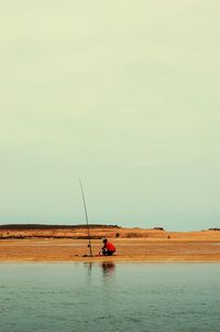 Man looking at sea