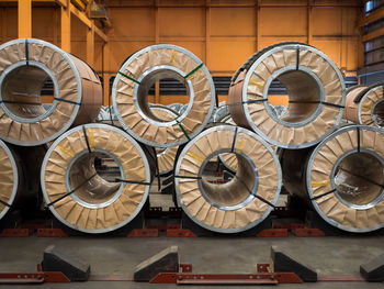 Full frame shot of clock in factory