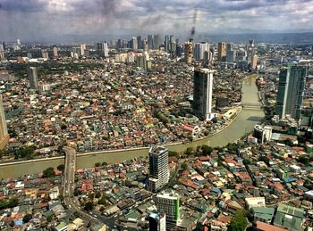 High angle view of cityscape