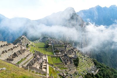 Machu picchu in mist