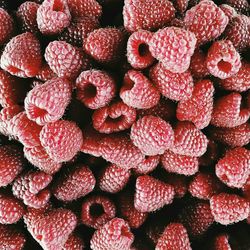 Full frame shot of raspberries