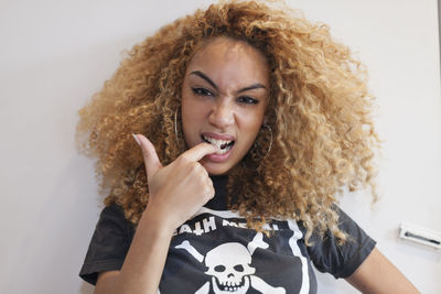 Portrait of a smiling young woman