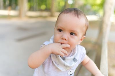Close-up of cute baby boy
