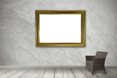 Empty seats in the wall of museum