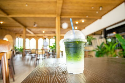 Close-up of drink on table