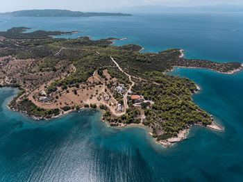 Aerial view of island 