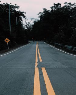 An empty road in the mountains