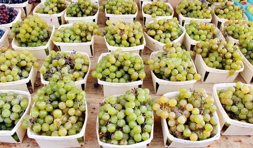 Grapes for sale at market stall