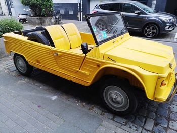 Vintage car on street