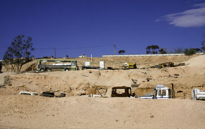 Construction vehicles at site