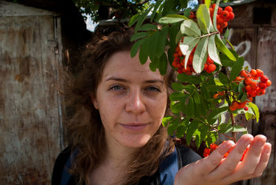 Close-up portrait of young woman