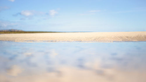 Surface level of land against sky