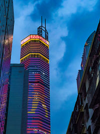 Low angle view of buildings against sky