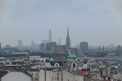 Aerial view of buildings in city
