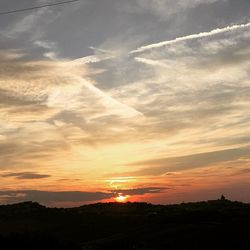 Scenic view of landscape at sunset