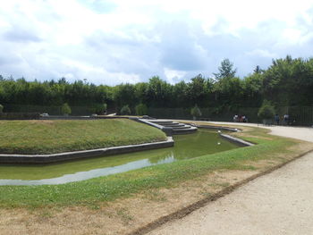 Scenic view of swimming pool against sky