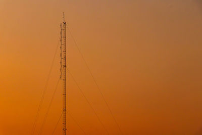 Low angle view of orange sky