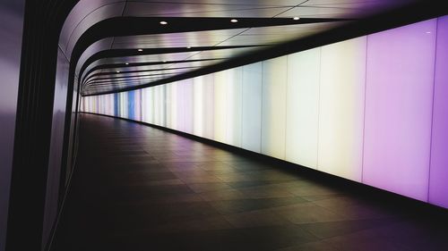 View of illuminated tunnel