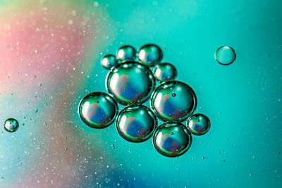 Close-up of water drops on glass