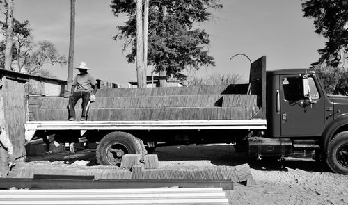 Man working at construction site