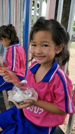 Portrait of happy girl