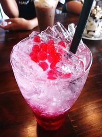 Close-up of drink on table