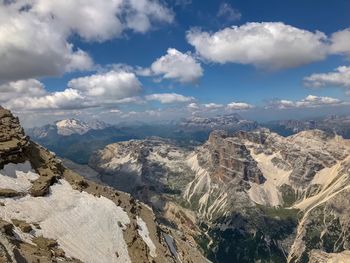 Aerial view of dramatic landscape