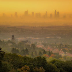 Scenic view of landscape during sunset