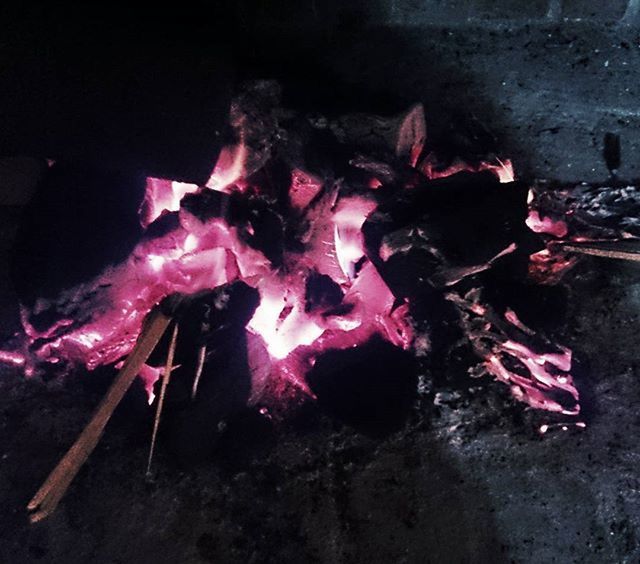 night, close-up, burning, pink color, fire - natural phenomenon, high angle view, no people, indoors, flame, illuminated, dark, damaged, nature, heat - temperature, light - natural phenomenon, red, bonfire, glowing