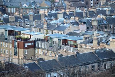 High angle view of townscape