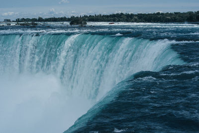 Scenic view of waterfall