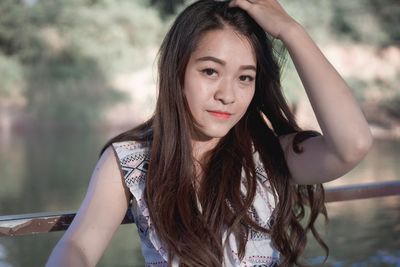 Portrait of a beautiful young woman