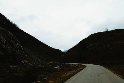Road passing through mountains