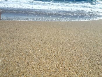 Close-up of sand on beach