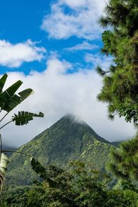 Low angle view of mountain against sky