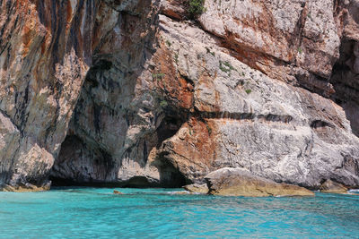 Rock formations by sea