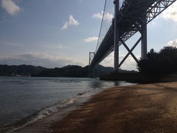 View of bridge over river