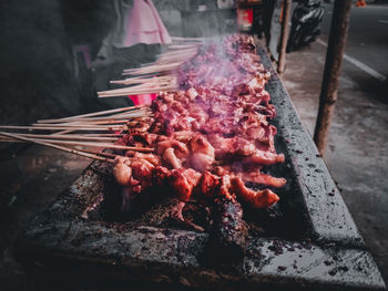 Chicken satay, traditional food from indonesia