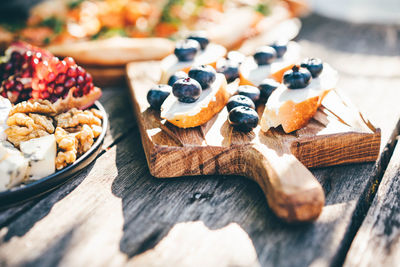 Close-up of food on table