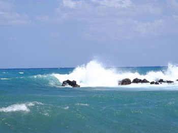 Scenic view of sea against sky