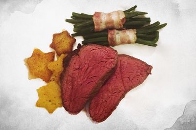 Close-up of meat on plate