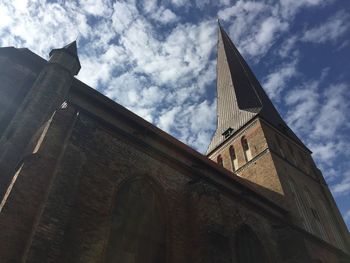 Low angle view of church against sky