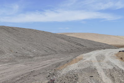 Scenic view of arid landscape against sky