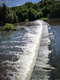 Scenic view of river against sky