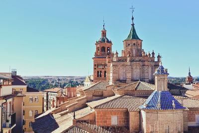 Roofs and building of the cathedral of teruel, aragon. spain